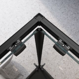 Душевой уголок BelBagno LUCE-A-2-90-C-NERO черный